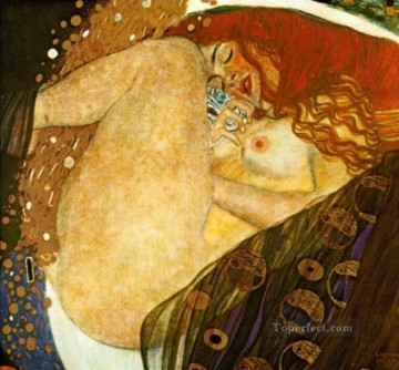  gustav lienzo - Dánae Simbolismo desnudo Gustav Klimt